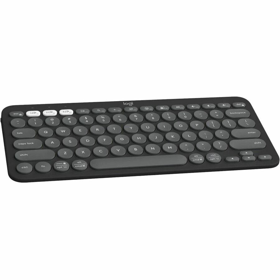 Logitech Pebble Keys 2 K380s Keyboard - Wireless Connectivity - USB Interface - English - Tonal Graphite