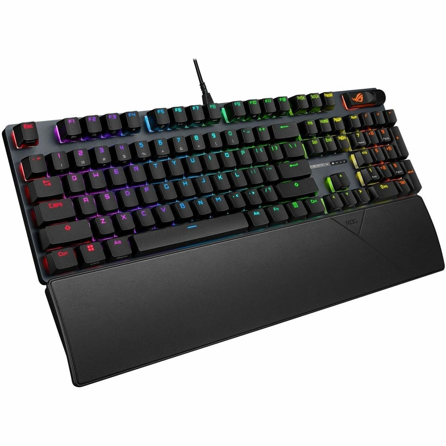 Asus ROG Strix Scope II X Gaming Keyboard - Cable Connectivity - USB 2.0 Type A Interface - RGB LED