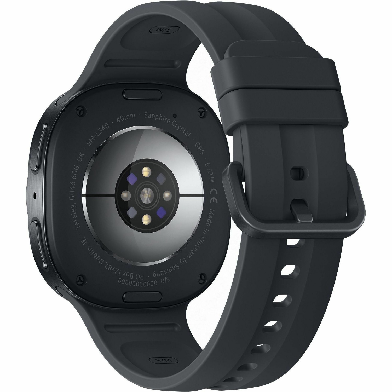 Samsung Galaxy Watch9 SM-L345F Smart Watch - 42.70 mm Case Height - 40.40 mm Case Width - Graphite Body Color - Black Band Color - Armor Aluminum Case Material - Wireless LAN - 4G - LTE, UMTS