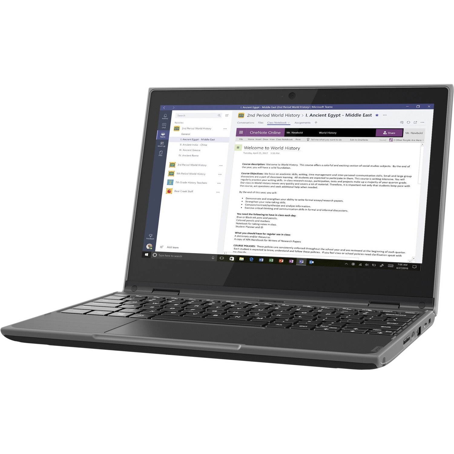 Lenovo 300e Windows 2nd Gen 81M9007EUS 11.6" Touchscreen 2 in 1 Notebook - HD - Intel Celeron N4120 - 4 GB - 128 GB SSD - English (US) Keyboard - Gray