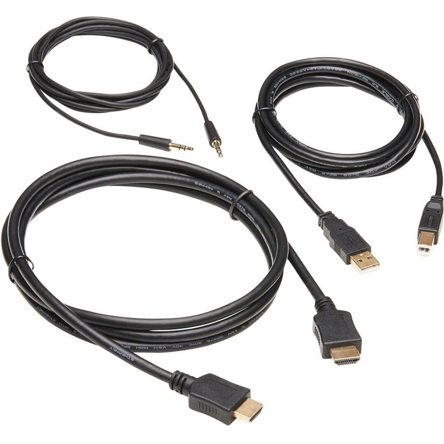 Eaton Tripp Lite Series HDMI KVM Cable Kit - 4K HDMI, USB 2.0, 3.5 mm Audio (M/M), Black, 6 ft. (1.83 m)