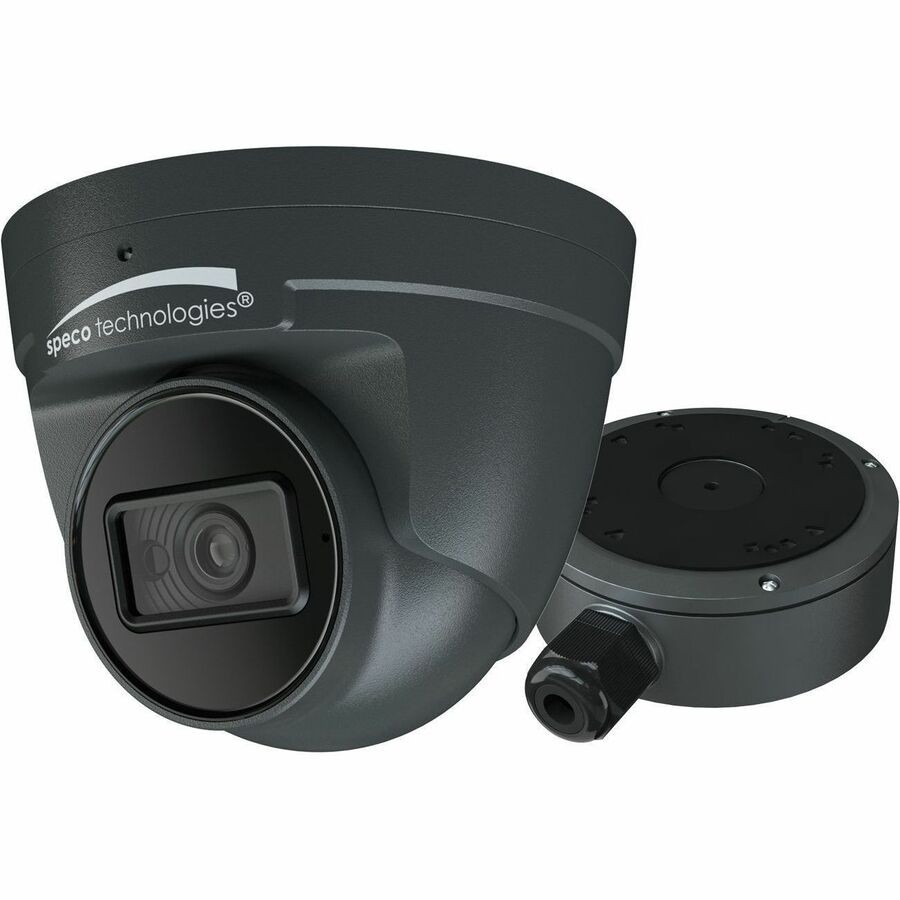 Speco Intensifier O8FT1 8 Megapixel Indoor/Outdoor 4K Network Camera - Color - Turret - Dark Gray