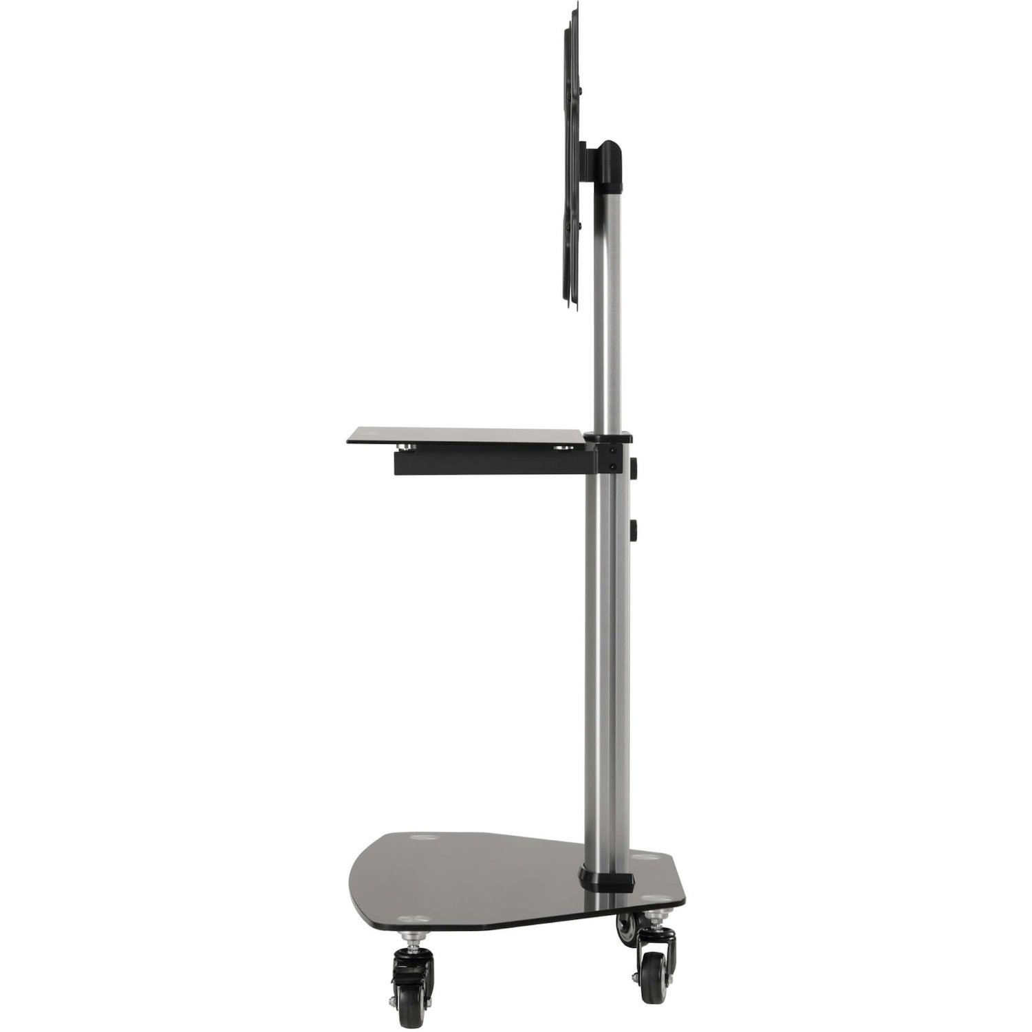 Eaton Tripp Lite Series Premier Rolling TV Cart for 32" to 55" Displays, Black Glass Base and Shelf, Locking Casters