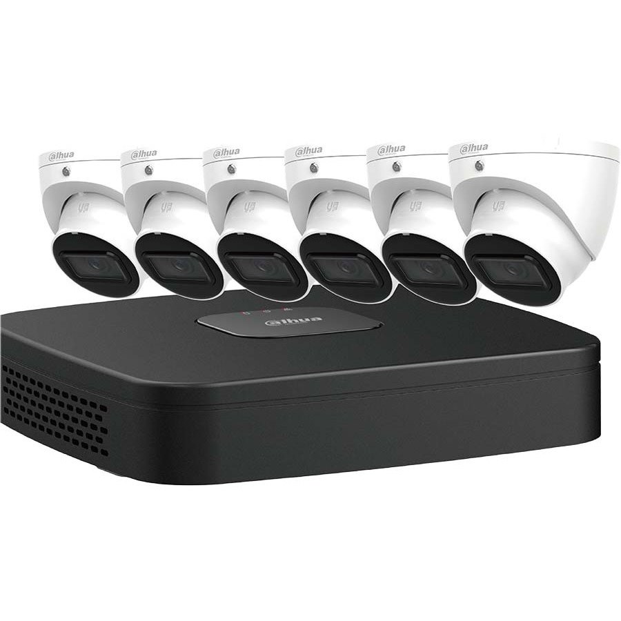 Dahua N484L62A Lite-Series E-VU Security System, 7-Piece