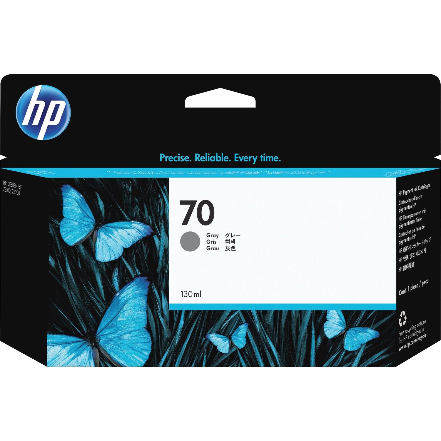 HP 70 Original Inkjet Ink Cartridge - Grey - 1 Each