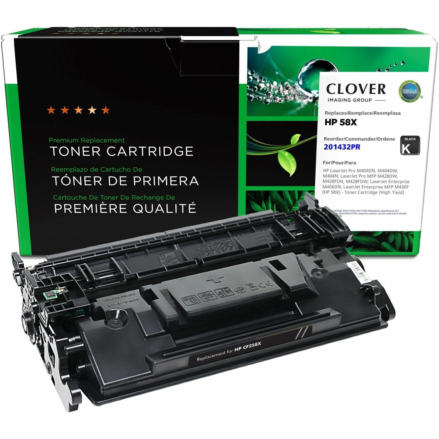 Clover Imaging Remanufactured High Yield Toner Cartridge (Reused OEM Chip) for HP 58X (CF258X)