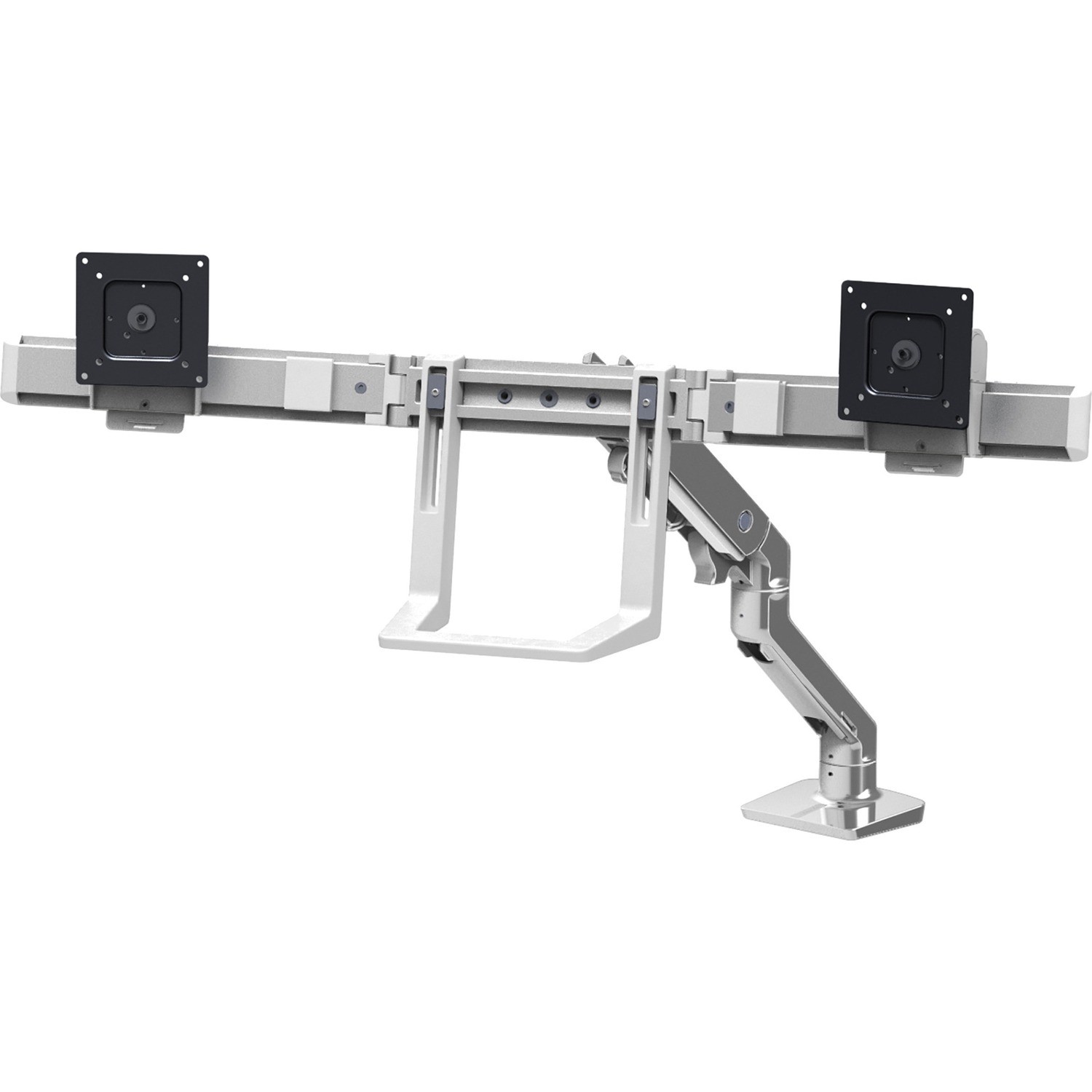 HX DESK DUAL MONITOR ARM POLISHED