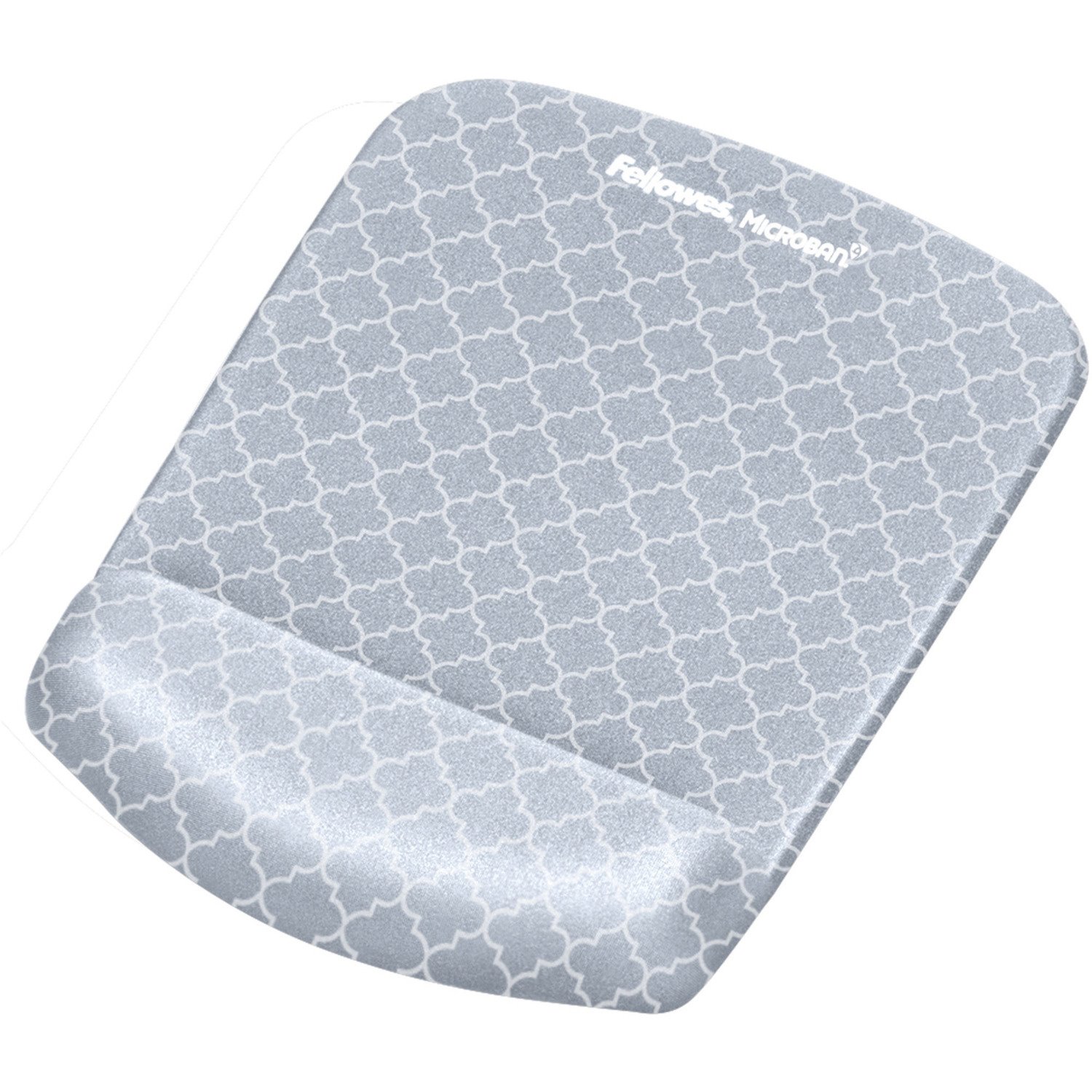 Fellowes&reg; PlushTouch&trade; Foam Mouse Pad Wrist Support with MICROBAN&reg; - Gray Lattice (9549701)