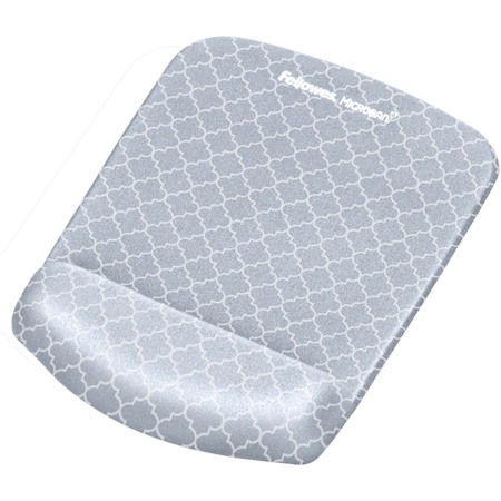 Fellowes® PlushTouch™ Foam Mouse Pad Wrist Support with MICROBAN® - Gray Lattice (9549701)