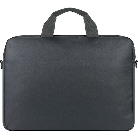 This computer briefcase includes a laptop compartment, a front accessories pocket and a shoulder strap to facilitate your trips.