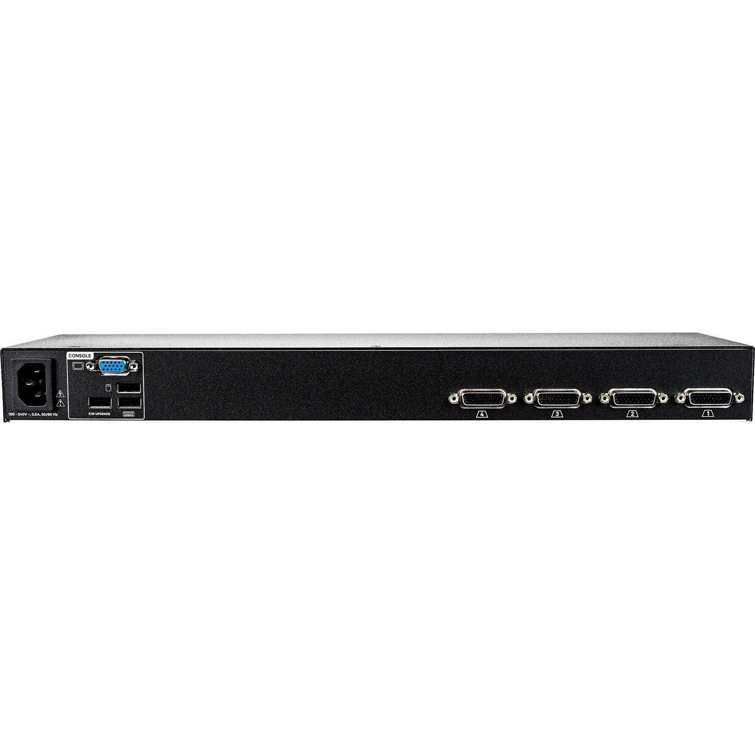 Vertiv Avocent AV104 KVM Switch | 4 port | Rackmount | Desktop | Single-User | USB | Touch Button | Hotkey Switching | Cascade | Internal Power Supply