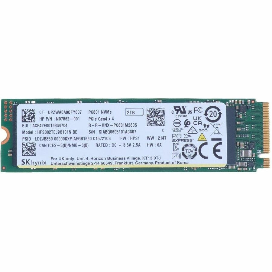 HP 2 TB Solid State Drive - M.2 2280 Internal - PCI Express (PCI Express 4.0 x4)