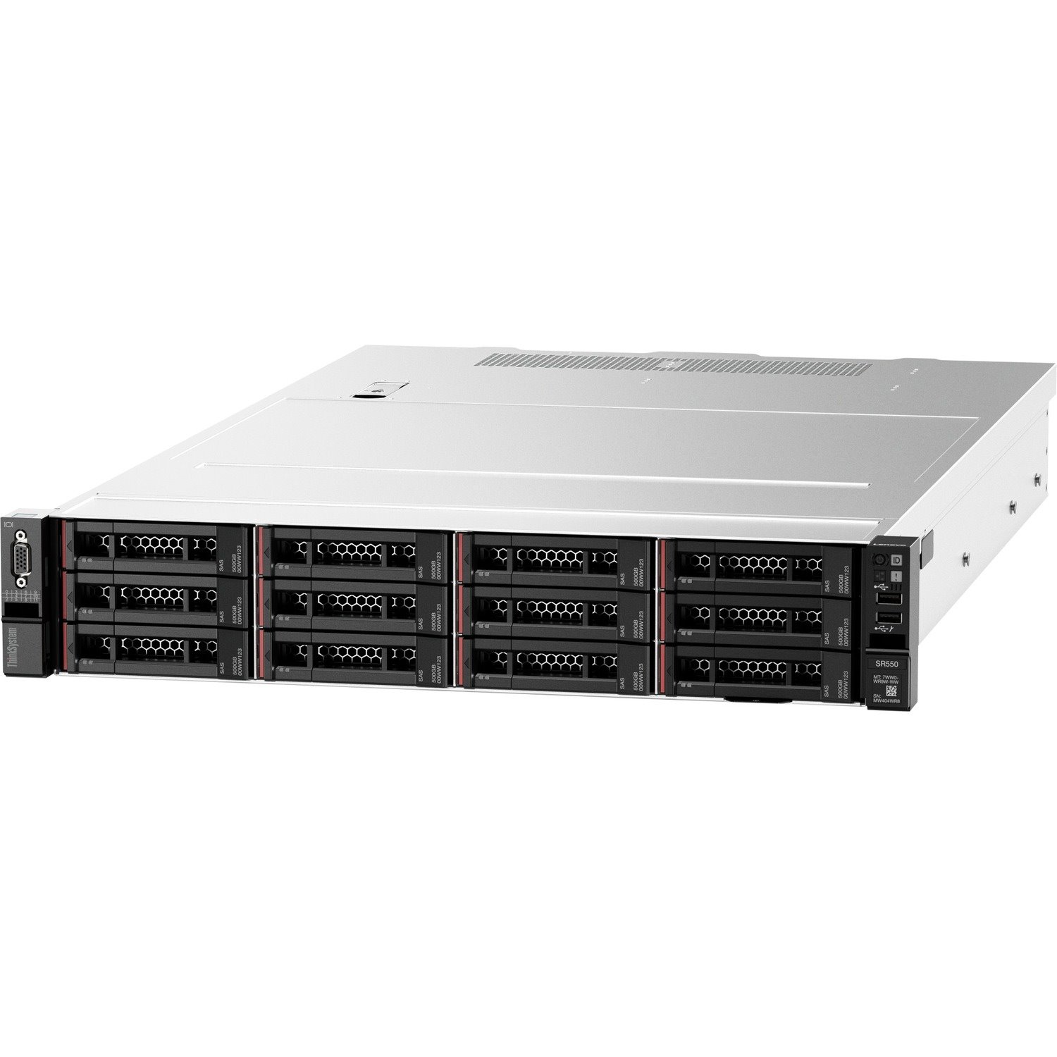 Lenovo ThinkSystem SR550 7X04A0ABNA 2U Rack Server - 1 Xeon Silver 4208 2.10 GHz - 16 GB RAM - Serial ATA/600, 12Gb/s SAS Controller