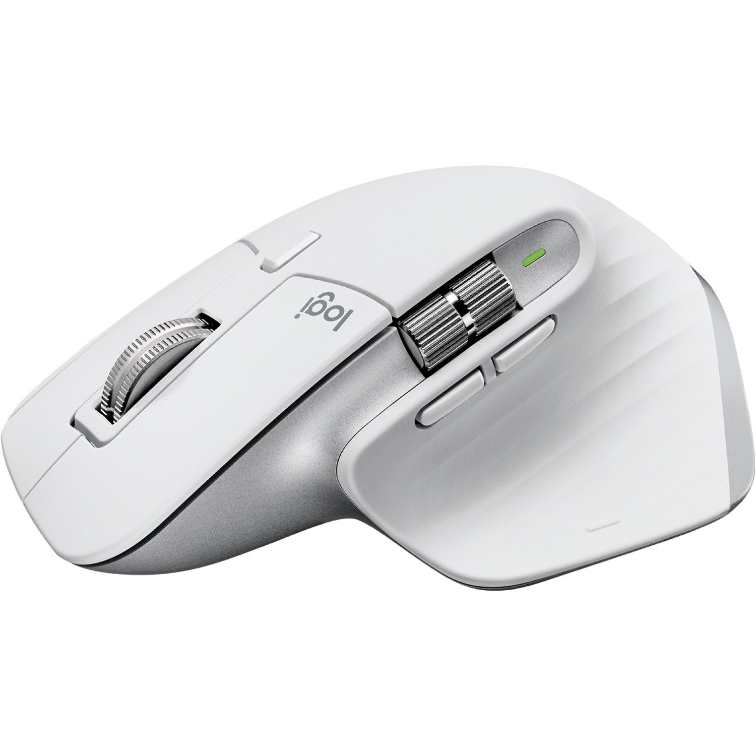 Logitech MX MASTER 3S Mouse - Bluetooth/Radio Frequency - USB - Darkfield - 7 Button(s) - Pale Gray - 1