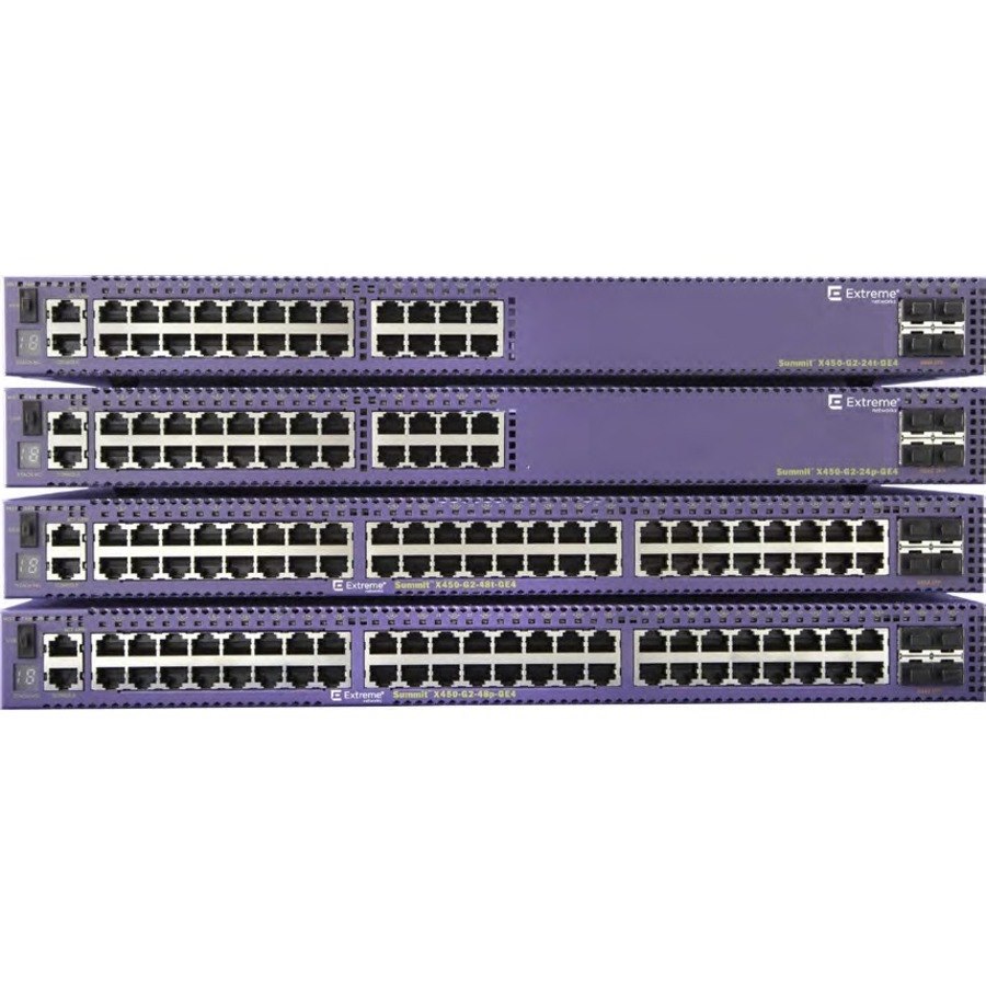 Extreme Networks Summit X450-G2 X450-G2-24t-GE4 24 Ports Manageable Ethernet Switch - Gigabit Ethernet - 10/100/1000Base-TX, 1000Base-X