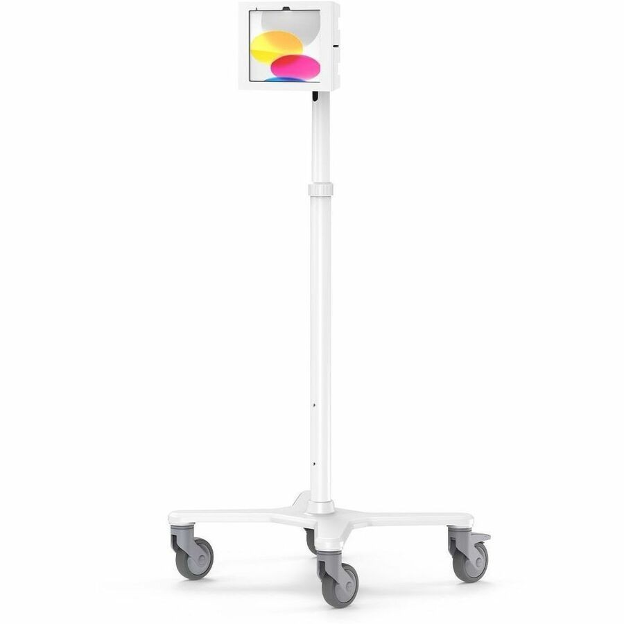 Compulocks Ipad 10TH-11TH (A16) Gen, Apex Enclosure Medical Rolling Cart Extended - White