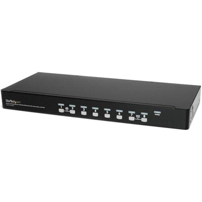 StarTech.com 8 Port 1U Rackmount USB KVM Switch Kit with OSD and Cables