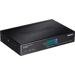 TRENDnet 5-Port Gigabit EdgeSmart PoE+ Switch, 4 x Gigabit PoE+ Ports, 1x Gigabit Port, 31W PoE Power Budget, Managed PoE+ Switch, Wall mountable, Lifetime Protection, Black, TPE-TG50ES