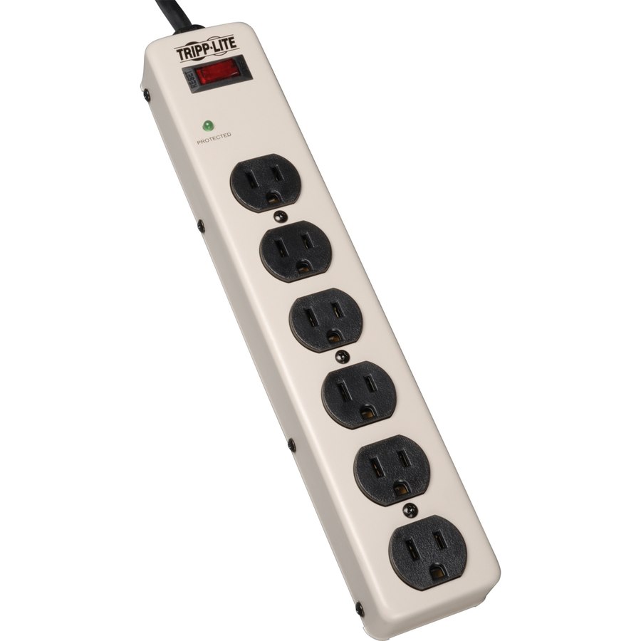 Eaton Tripp Lite Series 6-Outlet Industrial Surge Protector, 6 ft. (1.83 m) Cord, 900 Joules, 12.5 in. length