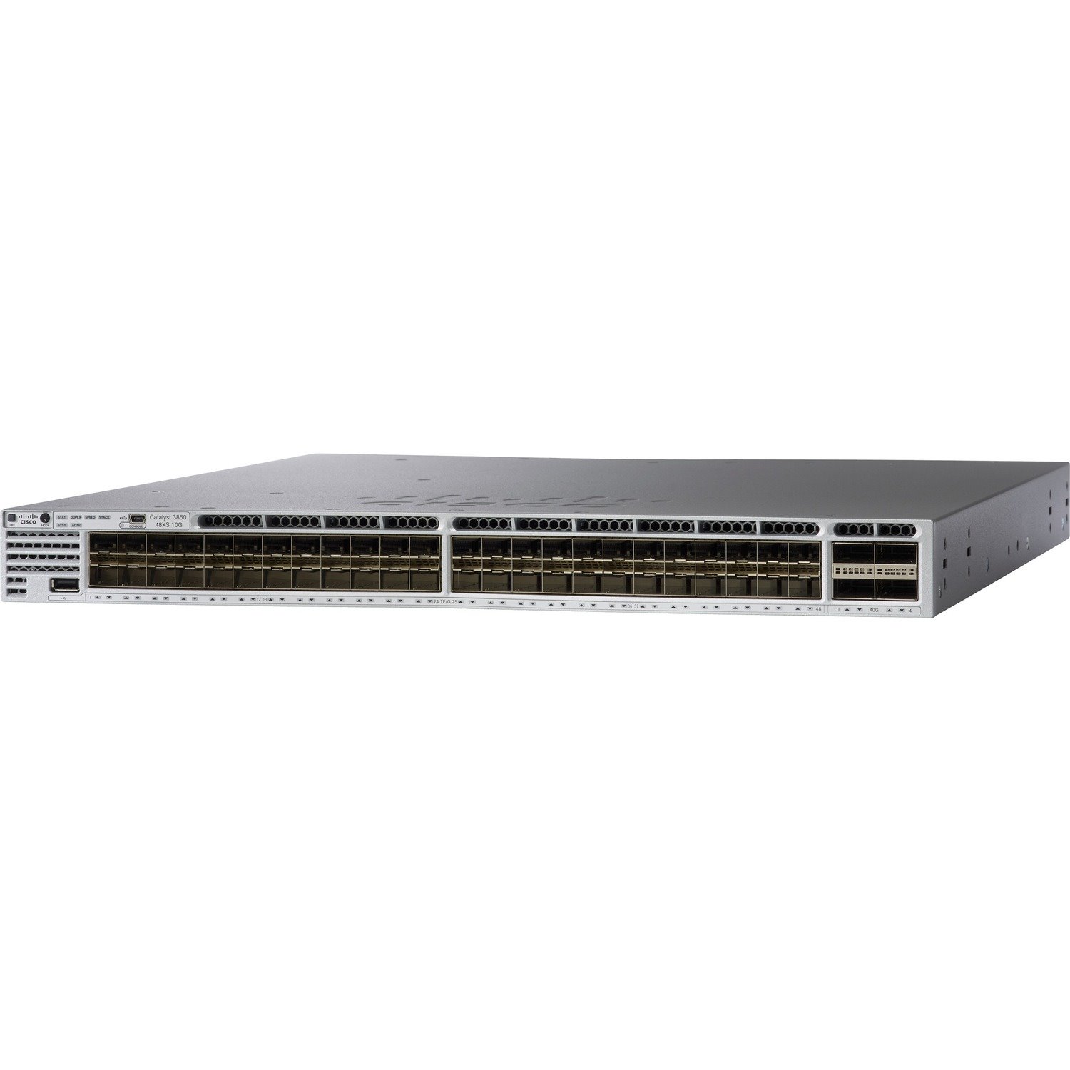 Cisco Catalyst 3850 WS-C3850-48XS Manageable Layer 3 Switch - 40 Gigabit Ethernet - 40GBase-X, 10GBase-X - Refurbished
