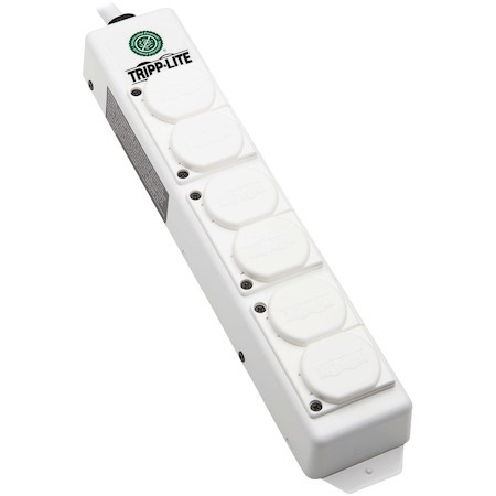 Eaton Tripp Lite Series Safe-IT UL 2930 Medical-Grade Power Strip for Patient Care Vicinity, 6 Hospital-Grade Outlets, Safety Covers, Antimicrobial, 6 ft. Cord, Dual Ground