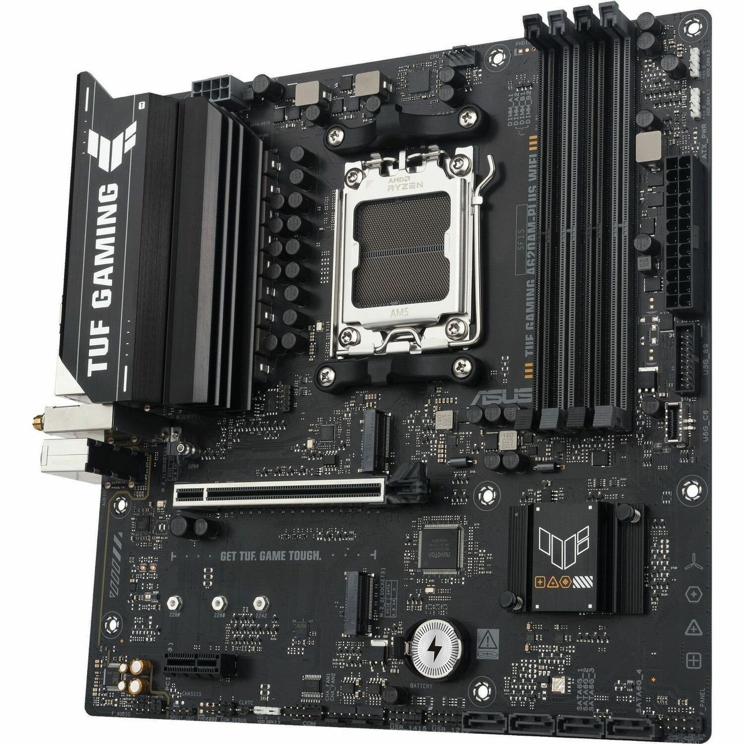 TUF A620AM-PLUS WIFI Gaming Desktop Motherboard - AMD A620A Chipset - Socket AM5 - Micro ATX