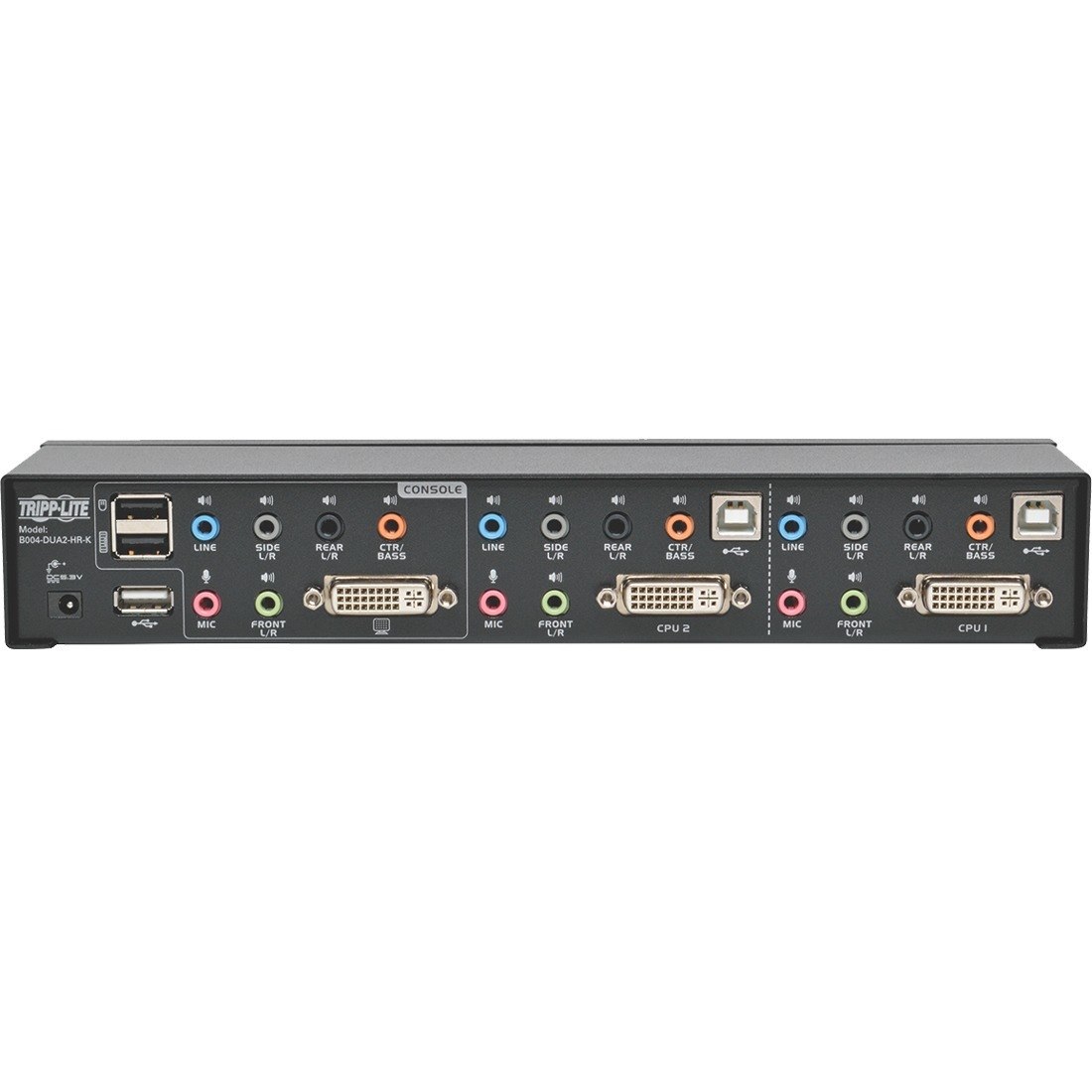 Eaton Tripp Lite Series 2-Port DVI Dual-Link / USB KVM Switch with Audio and Cables, TAA