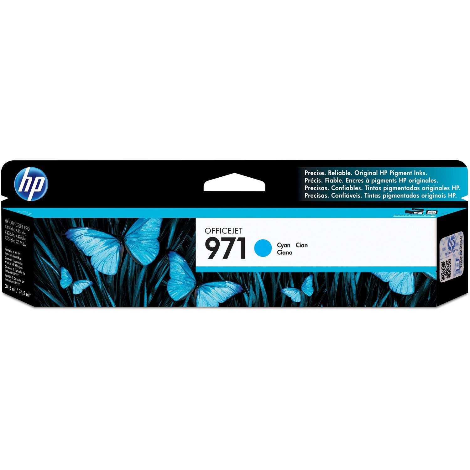 HP 971 (CN622AM) Original Standard Yield Inkjet Ink Cartridge - Single Pack - Cyan - 1 Each