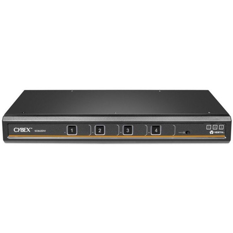 Vertiv Avocent Cybex SC800 Secure Desktop KVM Switch, Single Head Monitor, 4 Port, Touch Screen Support, NIAP V4.0, TAA Compliant (SC840DVI-400)