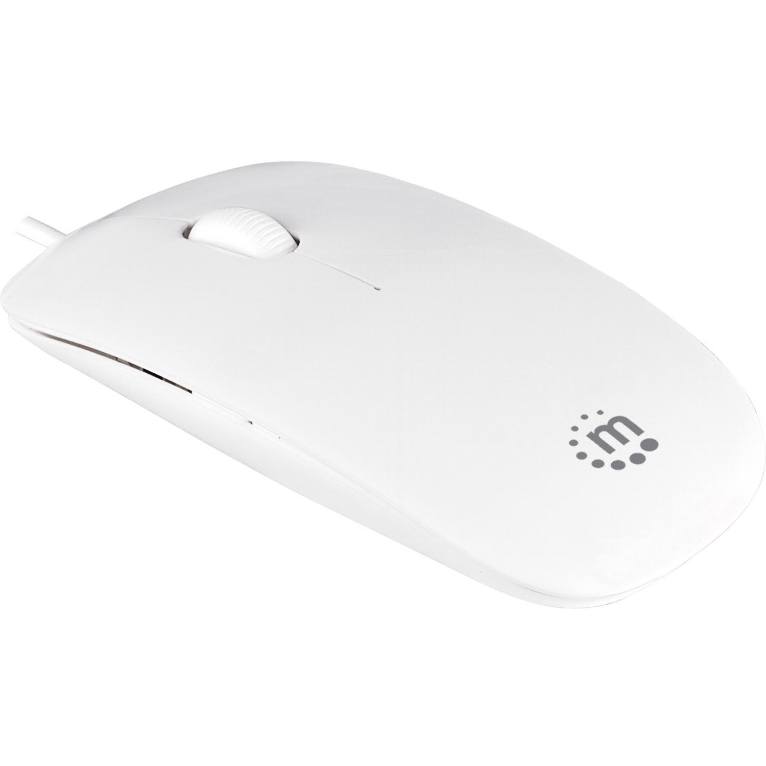 Manhattan USB Optical Mouse with Scroll Wheel, 1000dpi, White