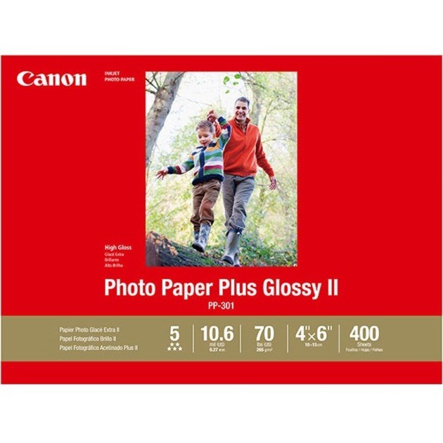 Canon Photo Paper Plus Glossy II - PP-301 - 4x6 (400 Sheets)