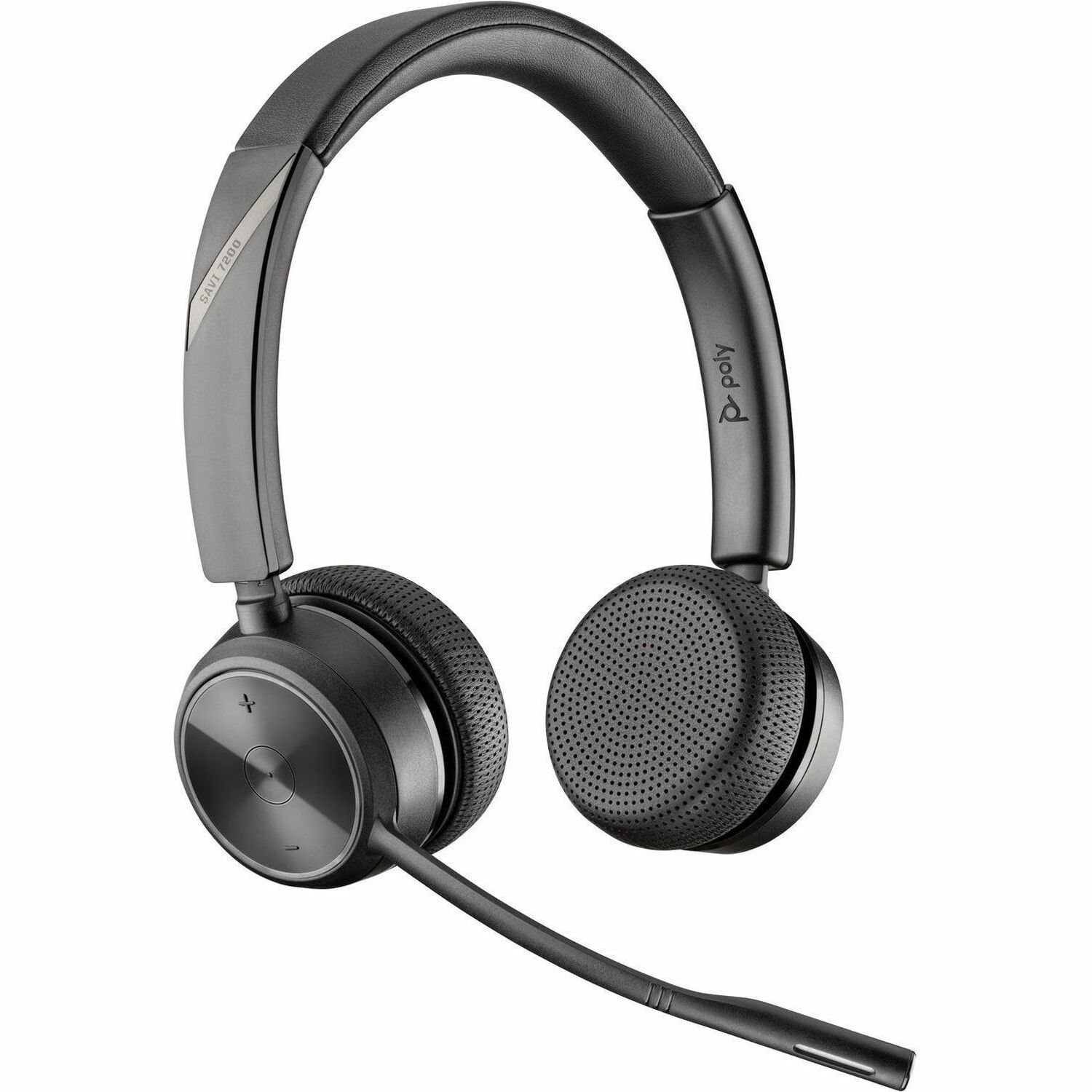 Poly Savi 7300 Office 7220 Wireless On-ear, Over-the-head Stereo Headset - Black