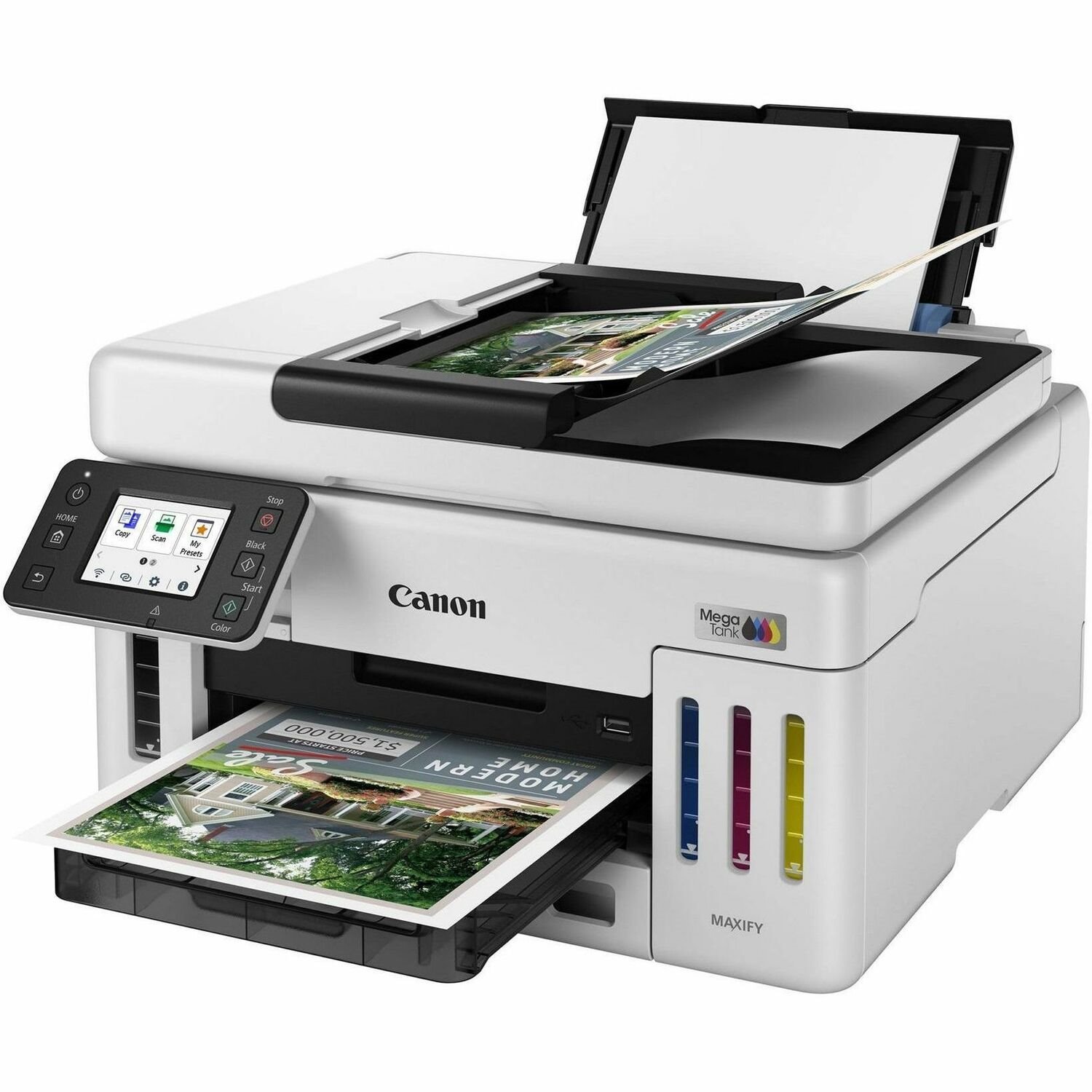 Canon MAXIFY GX6120 Wired & Wireless MegaTank Inkjet Multifunction Printer - Color