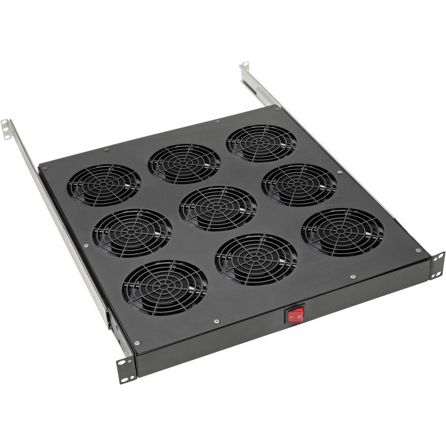 Tripp Lite by Eaton Fan Tray for 19 in. Racks - 1U, 9 120V High-Performance Fans, 864 CFM, C14 Inlet