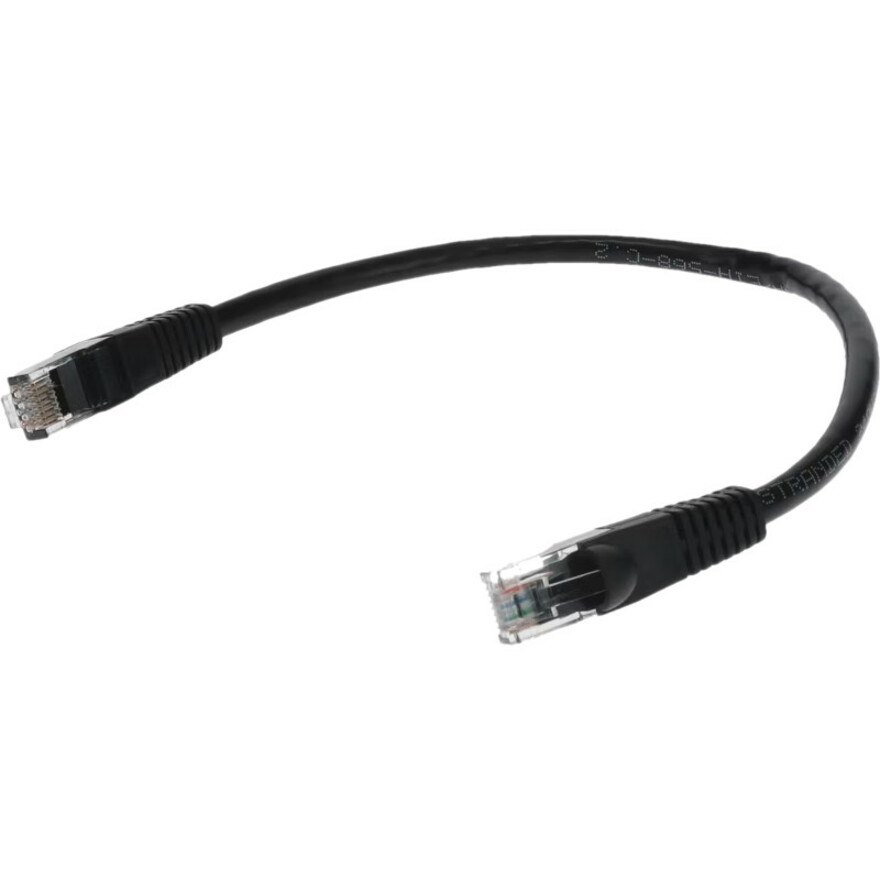 AddOn 6ft Black CAT 6 PVC Ethernet Cable Snagless Bubble Boot RJ-45 M/M