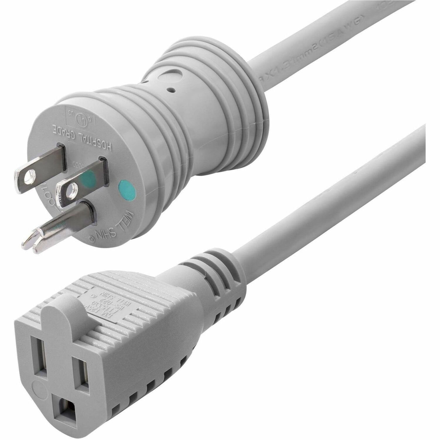 StarTech.com 6ft (1.8m) Hospital-Grade Extension Cord, Green Dot, NEMA 5-15P to 5-15R, 13A 125V, 16AWG, UL Listed