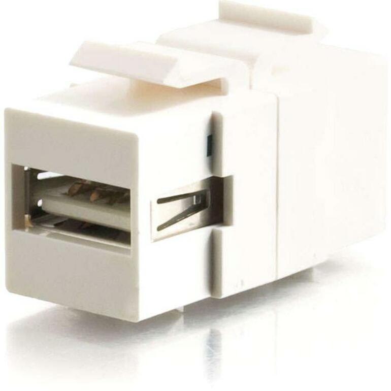 Cables To Go Snap-In Usb A/B Female Keystone Insert Module - White (Taa Compliant)