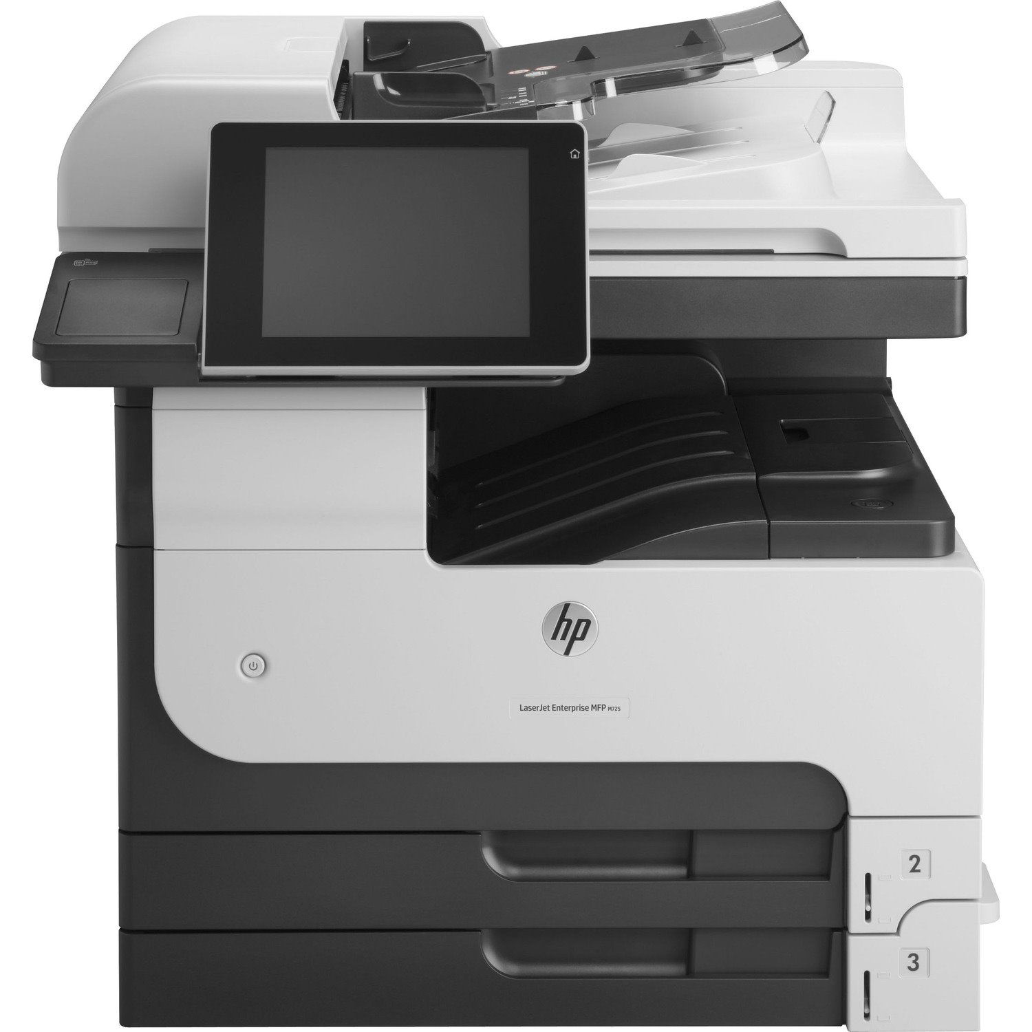 HP LaserJet M725DN Laser Multifunction Printer-Monochrome-Copier/Scanner-41 ppm Mono Print-1200x1200 Print-Automatic Duplex Print-200000 Pages Monthly-600 sheets Input-Color Scanner-600 Optical Scan-Gigabit Ethernet Ethernet