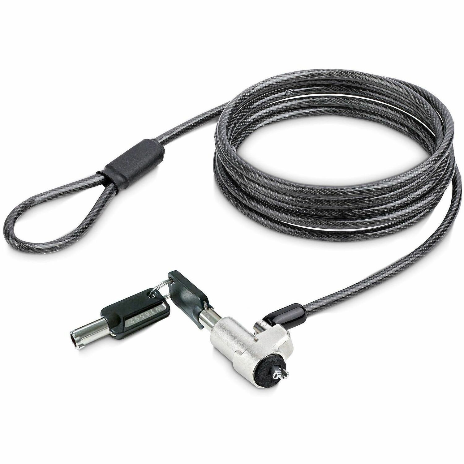 STARTECH.COM 2M STEELED LAPTOP CABLE LOCK, COMPATIBLE W/ NOBLE WEDGE, ANTI-THEFT KEYED LOC