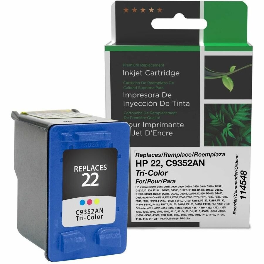 Clover Imaging Remanufactured Tri-Color Ink Cartridge for HP 22 (C9352AN)
