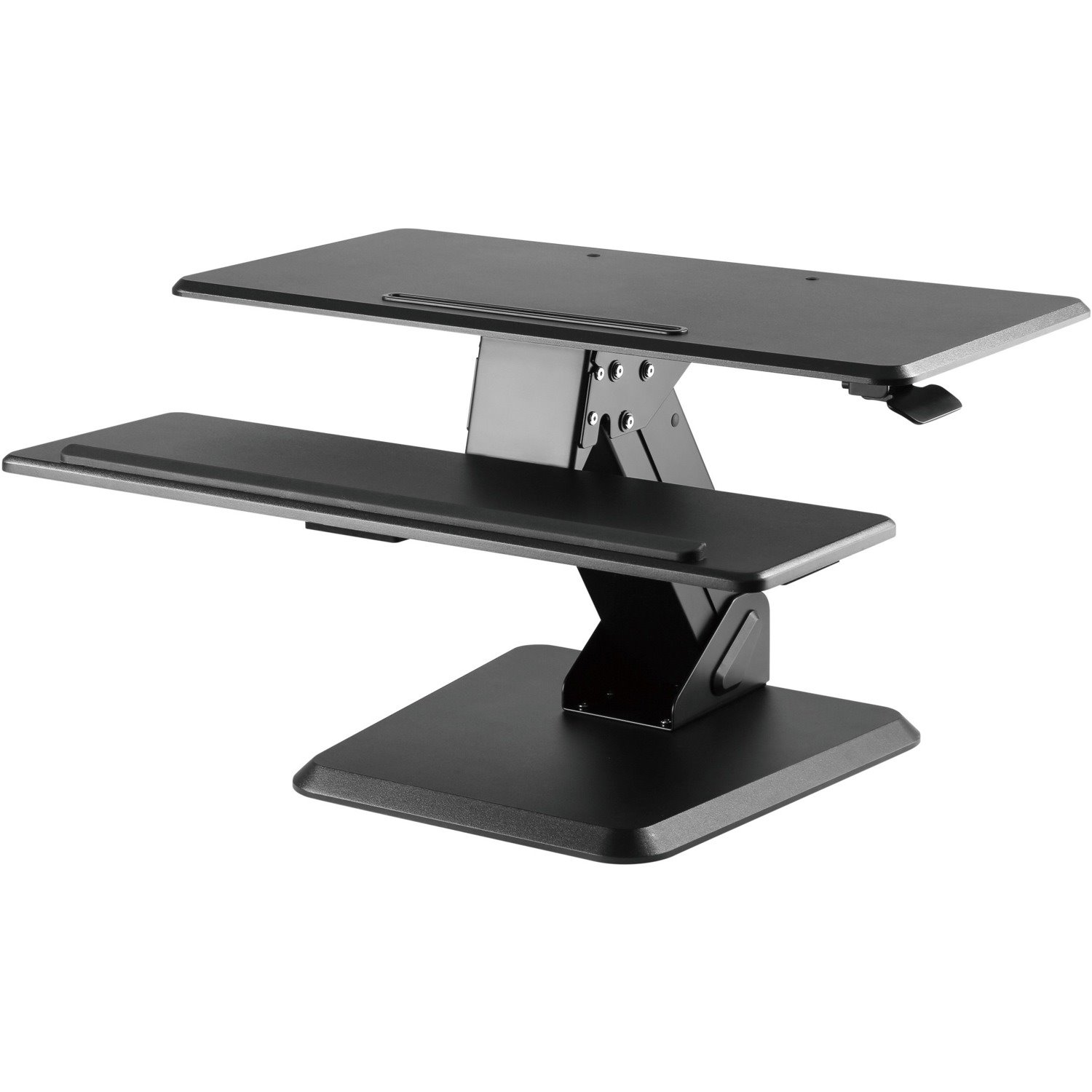 Amer Mounts Gas Spring Sit-Stand Desktop Workstation - Black Finish