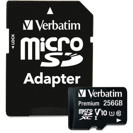 Verbatim Premium 256 GB Class 10/UHS-I (U1) microSDXC - 1 Each