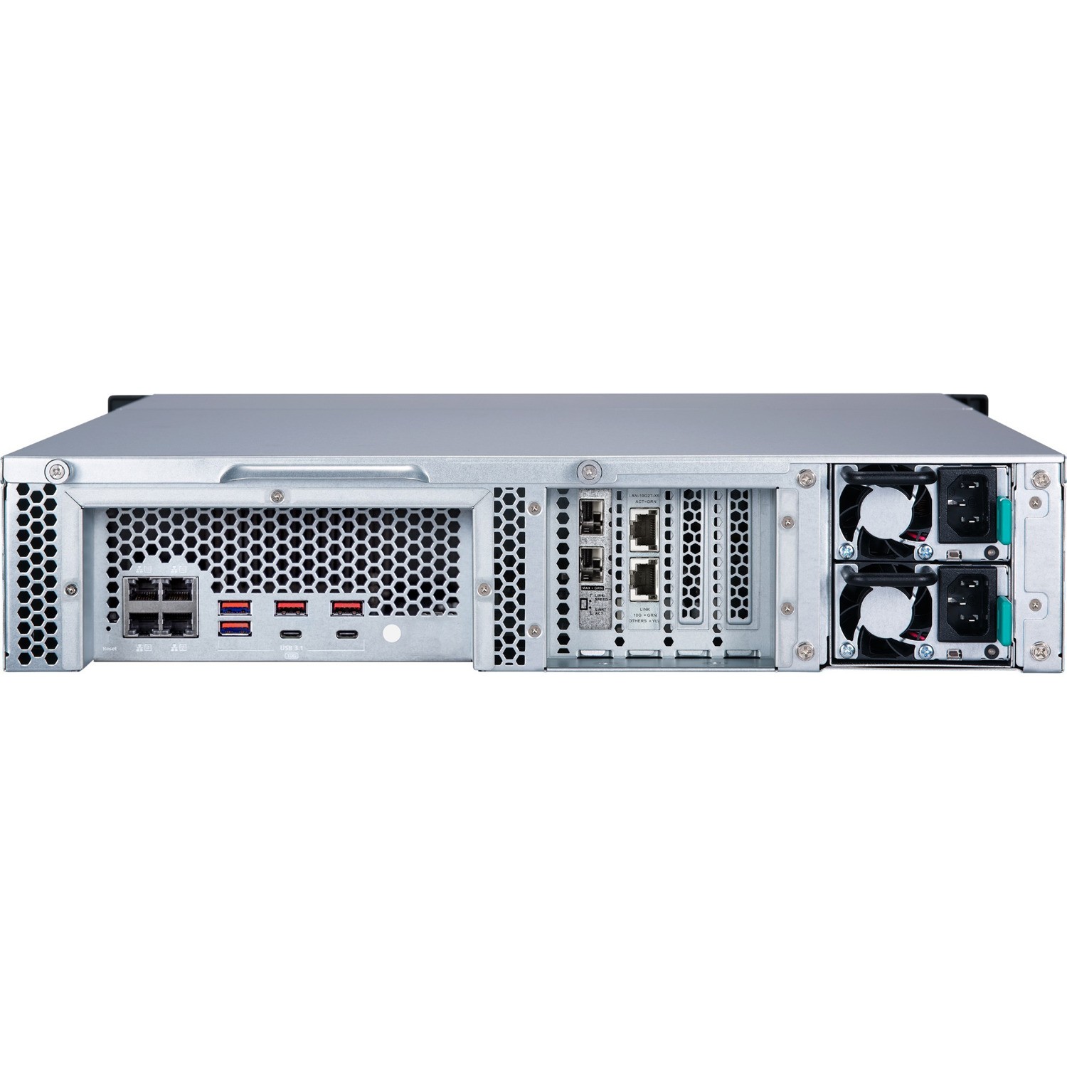 QNAP TS-h1283XU-RP-E2236-128G 12 x Total Bays SAN/NAS Storage System - 5 GB Flash Memory Capacity - Intel Xeon E-2236 Hexa-core (6 Core) 3.40 GHz - 128 GB RAM - DDR4 SDRAM - 2U Rack-mountable
