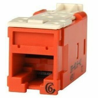 Ortronics Clarity High Density Jack (HDJ) CAT6, T568A/B, Red