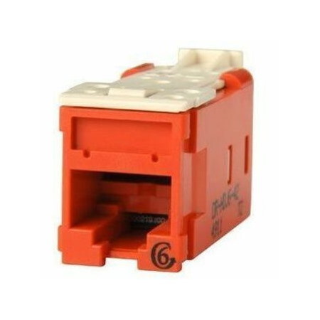 Ortronics Clarity High Density Jack (HDJ) CAT6, T568A/B, Red