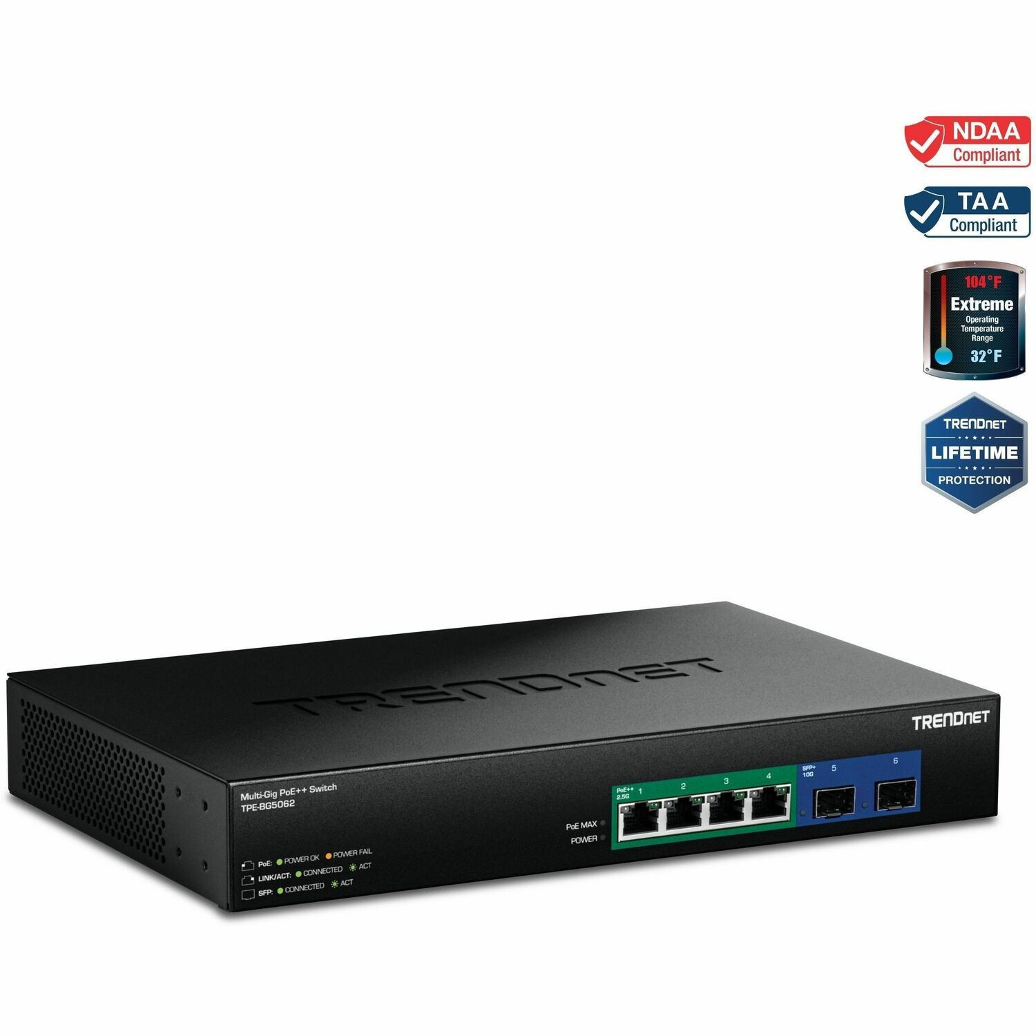 TRENDnet 6-Port 2.5G Gan Power Poe++