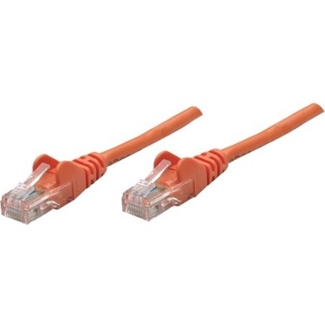 Intellinet Patch Cable Cat 5E Utp Orange 0.5FT Snagless Boot