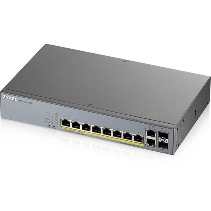 ZYXEL GS1350 GS1350-12HP 8 Ports Manageable Ethernet Switch - Gigabit Ethernet - 10/100/1000Base-T, 1000Base-X