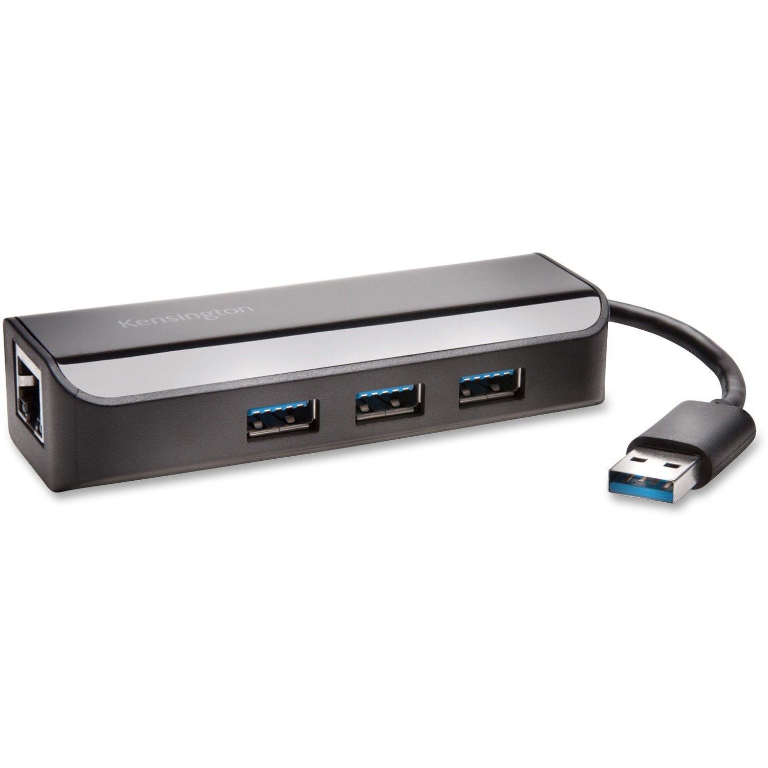 Kensington USB/Ethernet Combo Hub - USB - External - Black