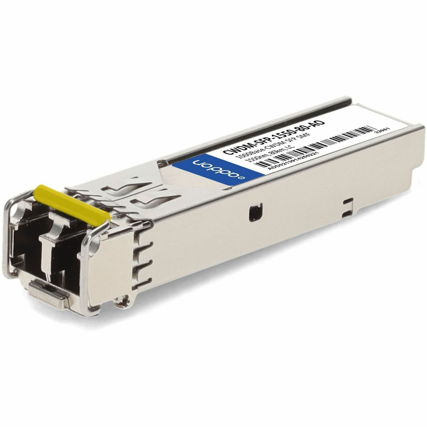 AddOn Cisco&reg; CWDM-SFP-1550-80 Compatible TAA 1000Base-CWDM Fibre Channel SFP Transceiver (SMF, 1550nm, 80km, LC)